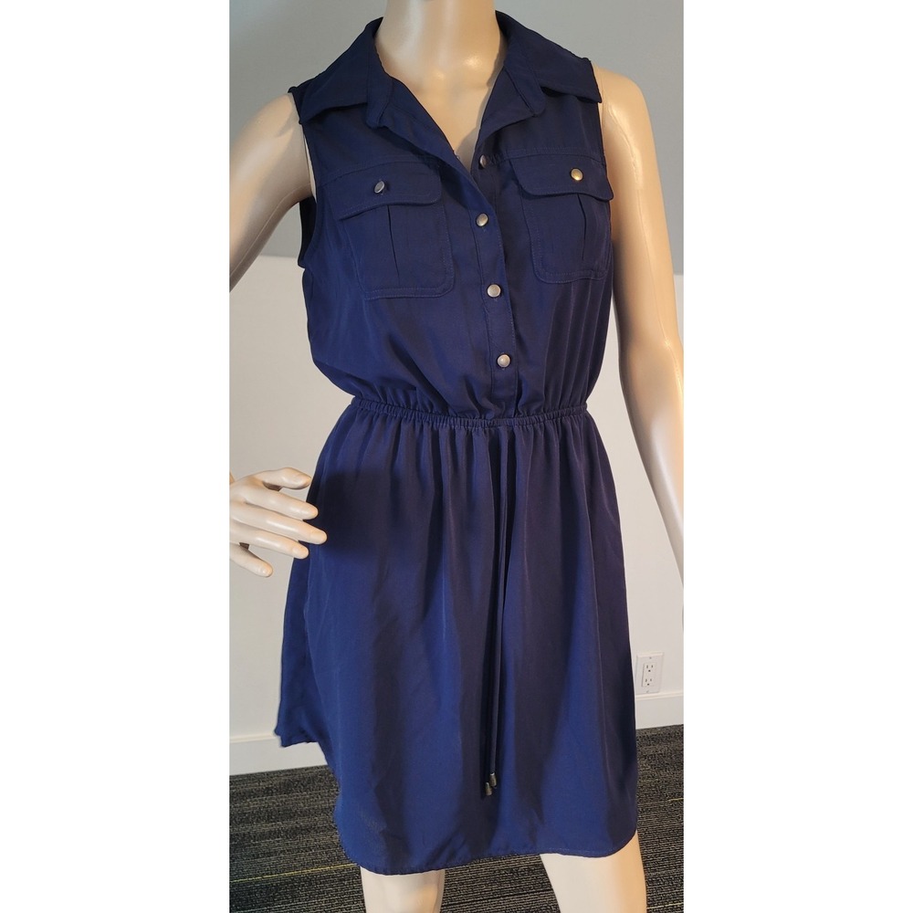 Bebop S Navy Blue Summer Dress Style# ZGKQ-4433-K2, 100% Polyester - Picture 3 of 12
